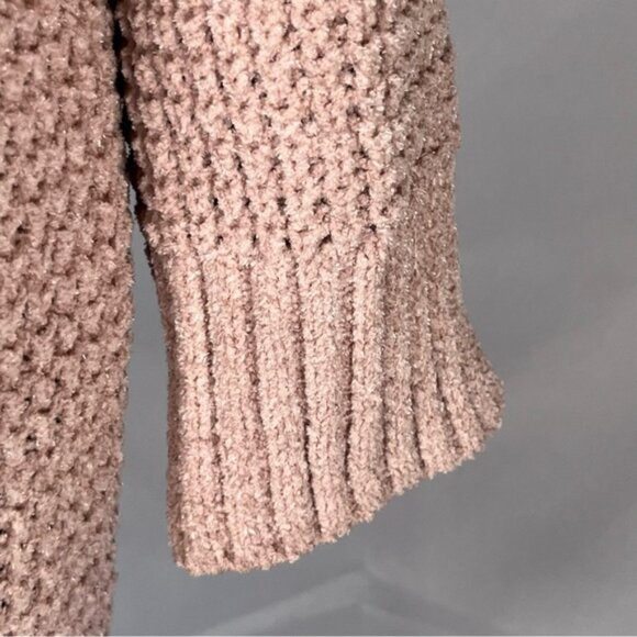 Jason Wu Long Shawl Collar Chenille Cardigan Sweater with Tie Pink‎ Blush Small - Picture 6 of 9